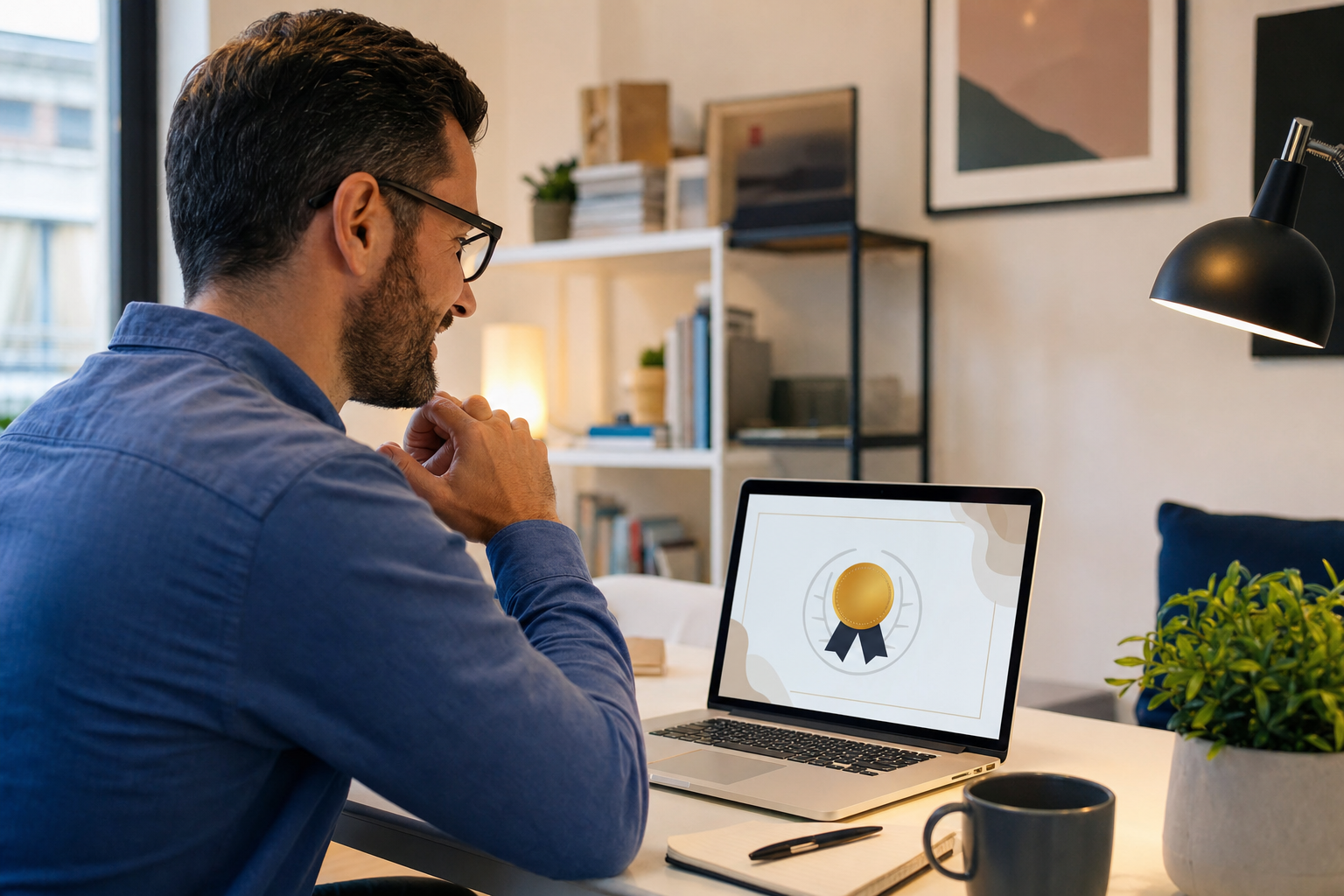 Abstract visual representing a team AI certification programme
